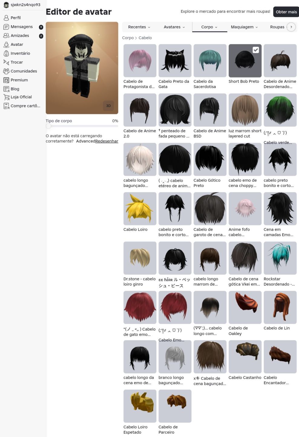 CONTA ROBLOX COM VÁRIOS ESTILOS MASCULINOS acompanha OG