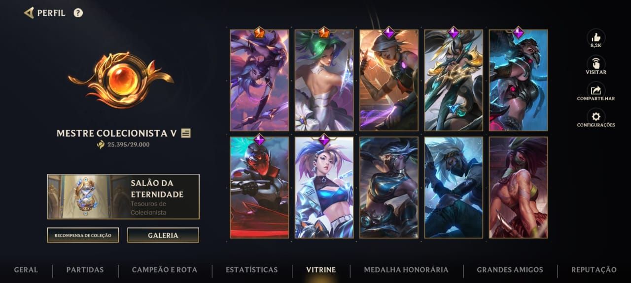 Conta Raríssima - Top 1 Akali do Servidor/ Elo atual Monarca