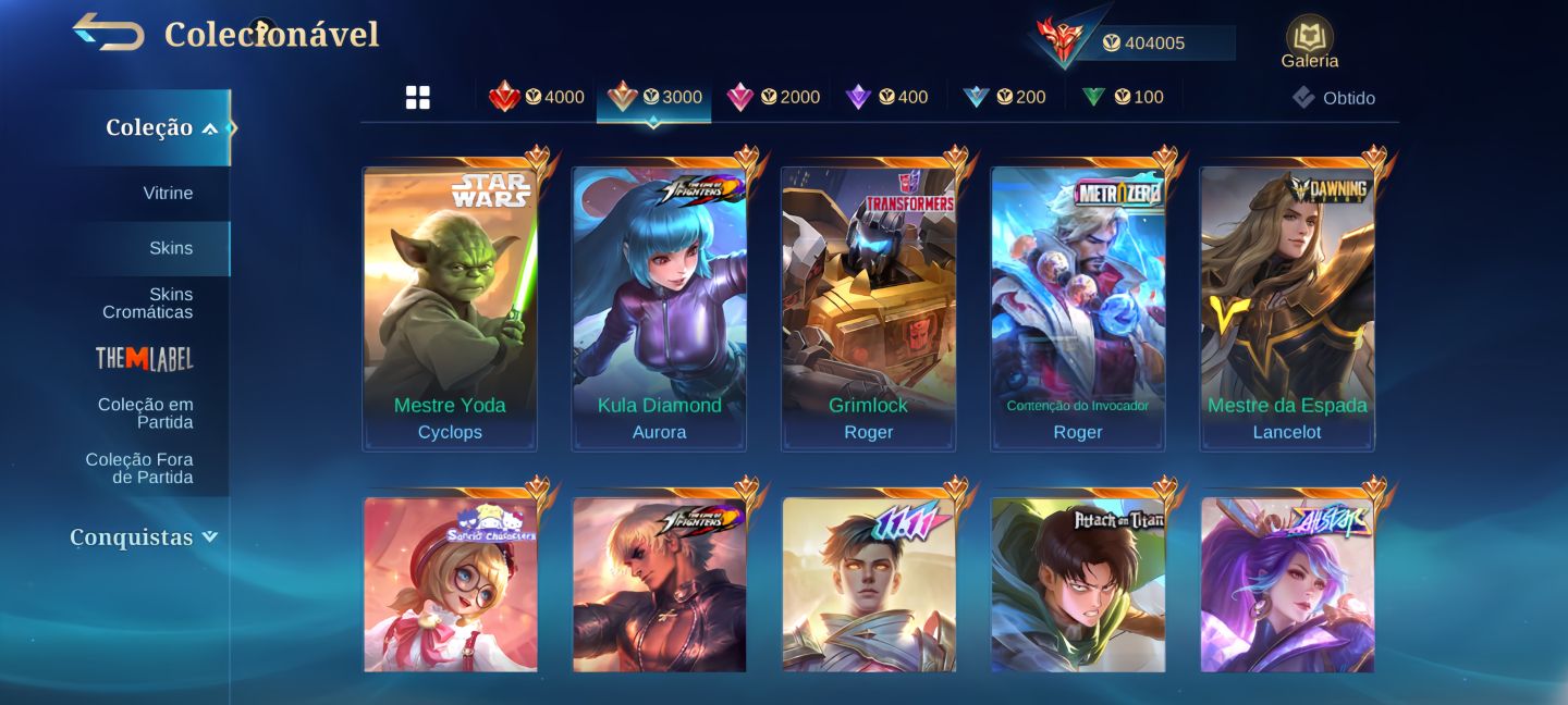 Conta - Mobile Legends