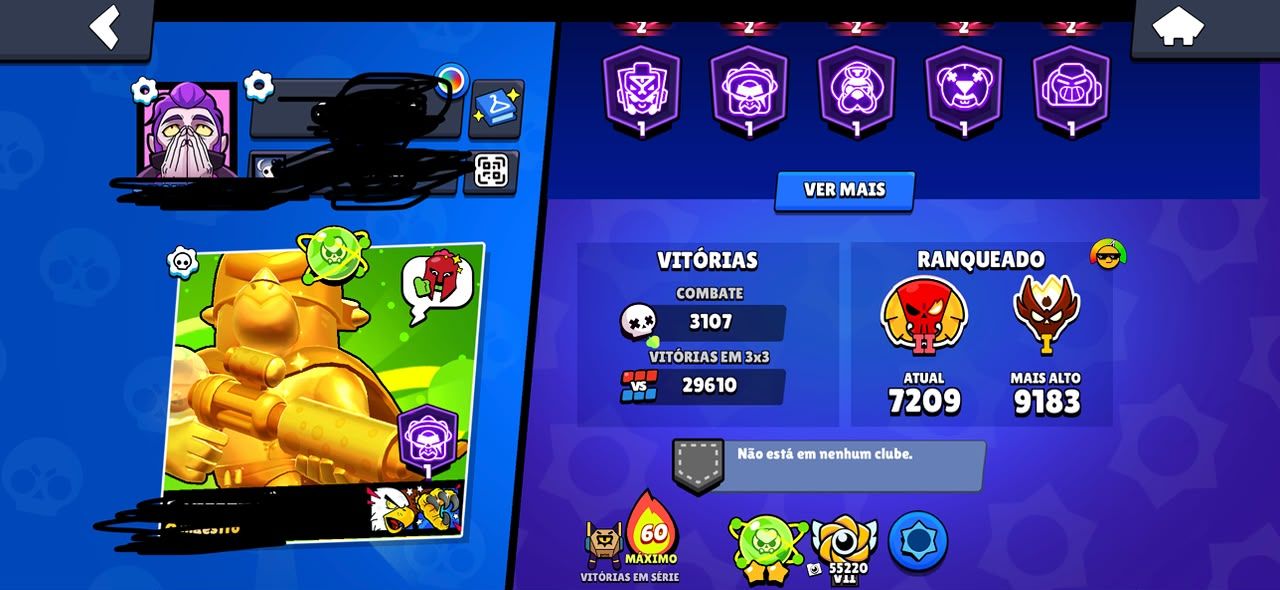 CONTA BRAWL STARS FULL GEMADA 2018 COM SHELLY ESTELAR, REI FRANK VERMELHO