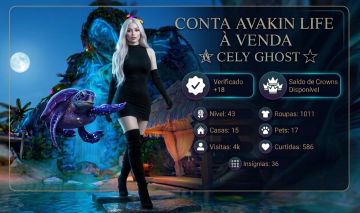 Conta avk level 43, Verificado +18, 36 insignas, 1011 Itens, varios em Crowns.
