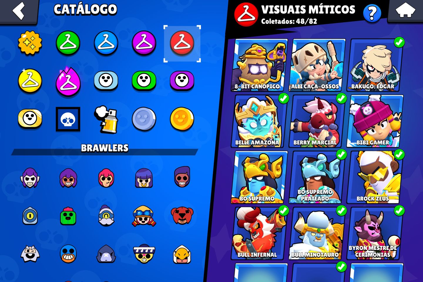 CONTA RARA, 148K TROFEUS +600 SKINS,FAMA ALIEN II, FULL BRAWLERS, FULL BUFFIES