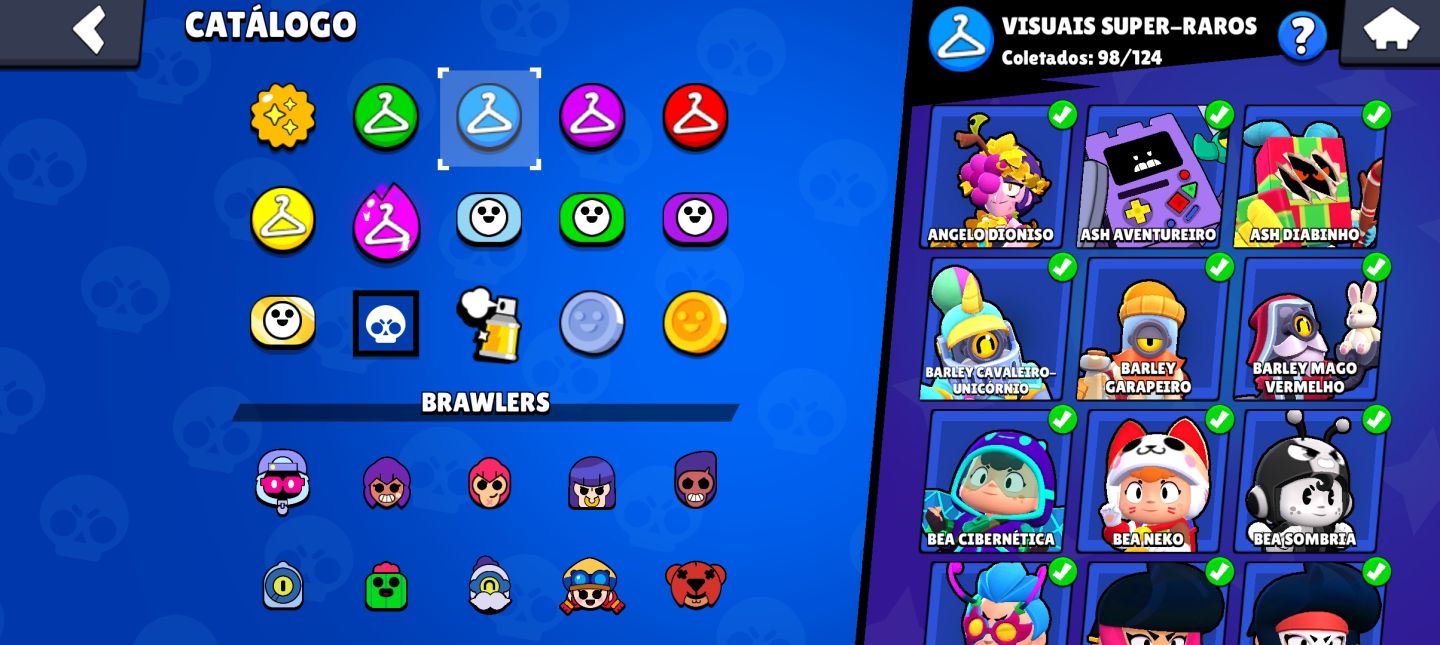 CONTA BRAWL STARS COMPLETA! 68K !VÁRIOS NÍVEL 11!! CONTA DE 2022! ! MUITAS SKINS