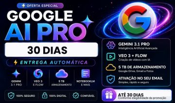 GOOGLE AI PRO 30 DIAS | ENTREGA AUTOMÁTICA + BRINDES