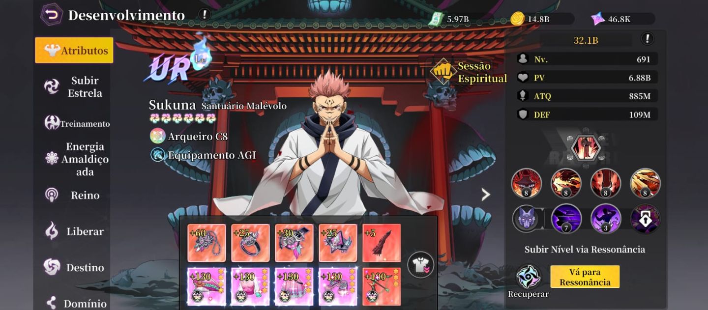 Conta REI DO JUJUTSU PC: 63.3B