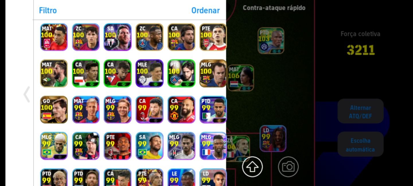 Efootball Conta Rara - Croyff, Batistuta, Kaká, Lamine Yamal do Pack Thiago....