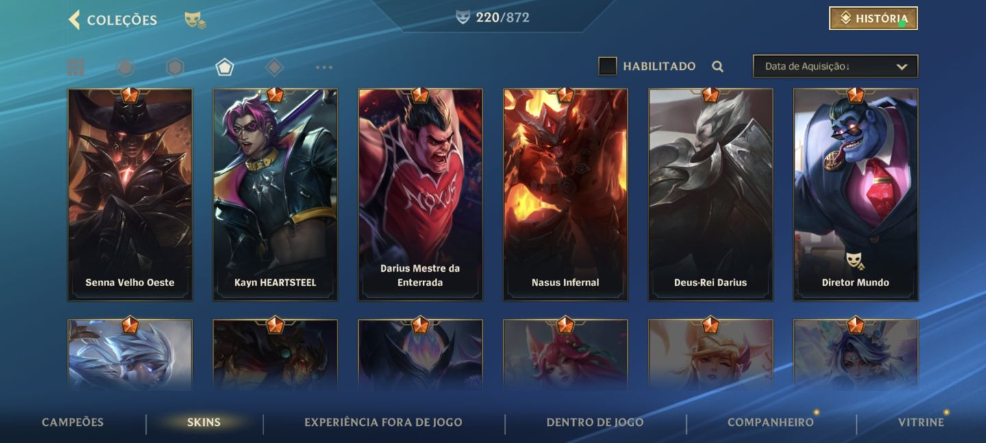 CONTA WILD RIFT NÍVEL 270 | 220 SKINS | ELO MESTRE 7x | TODOS OS CAMPEÕES