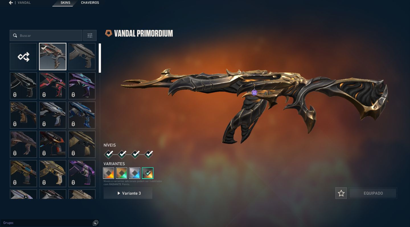CONTA VALORANT FA | VANDAL PRIMORDIUM | PHANTOM ÍON