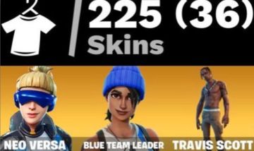 Conta de fortnite com travis scott e mais+