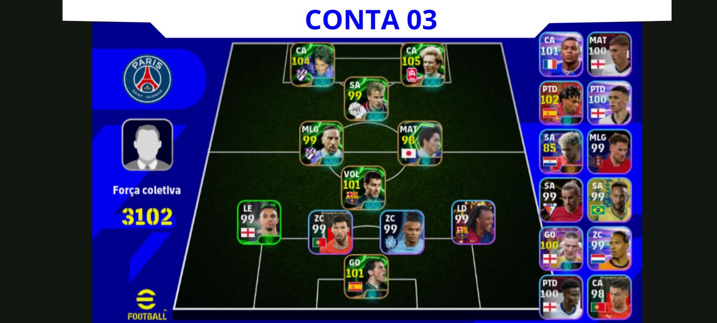 Contas Efootball Iniciais com Épicos/big Times Garantidos! Vol. 01