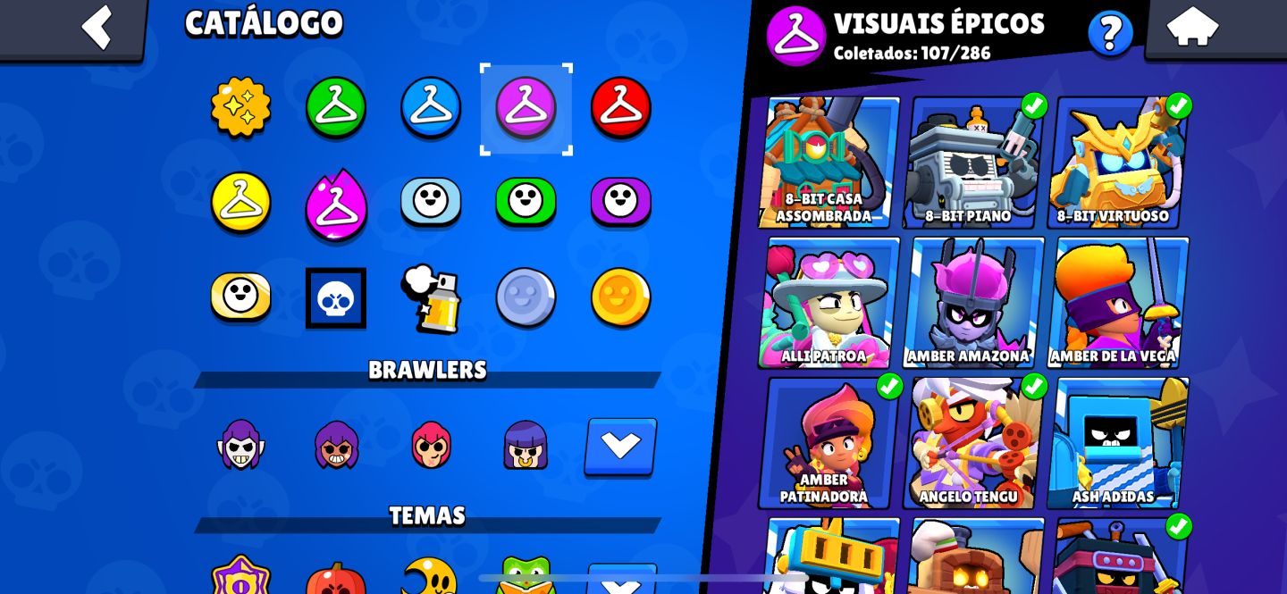 CONTA COM TODOS BRAWLERS LIBERADOS QUASE MESTRE 2 70K TROFEUS