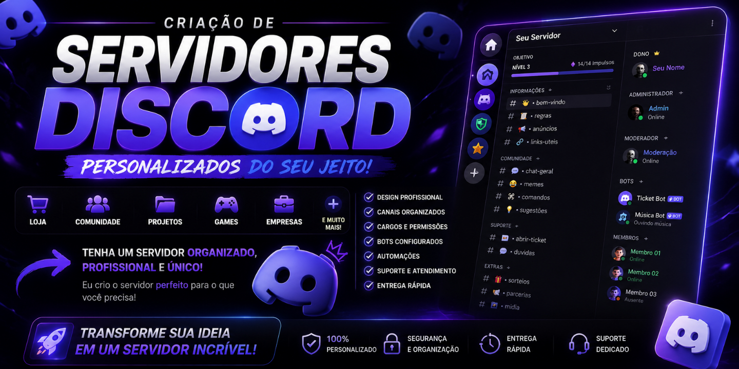 Criação de Servidores Discord Personalizados
