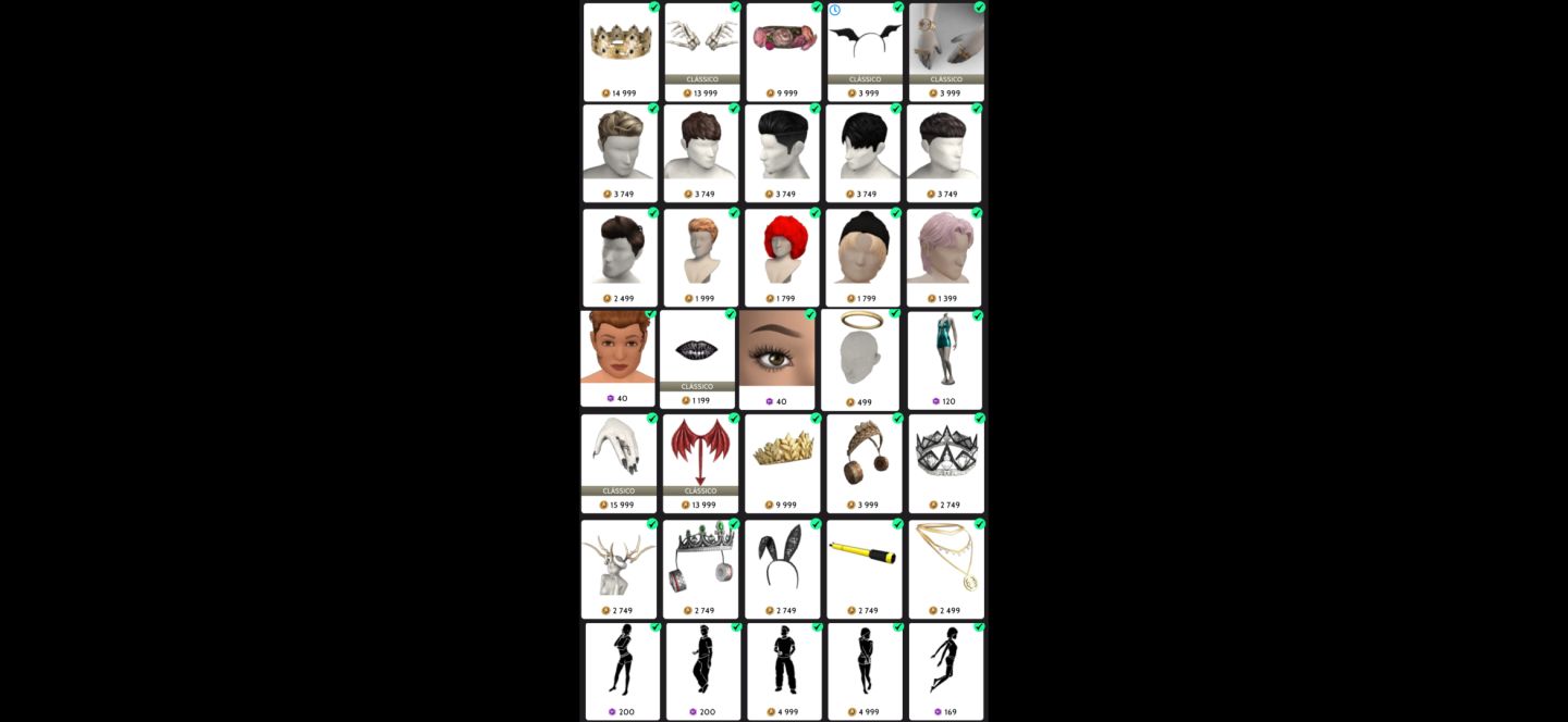 Combo de 2 Contas Antigas Avakin Life