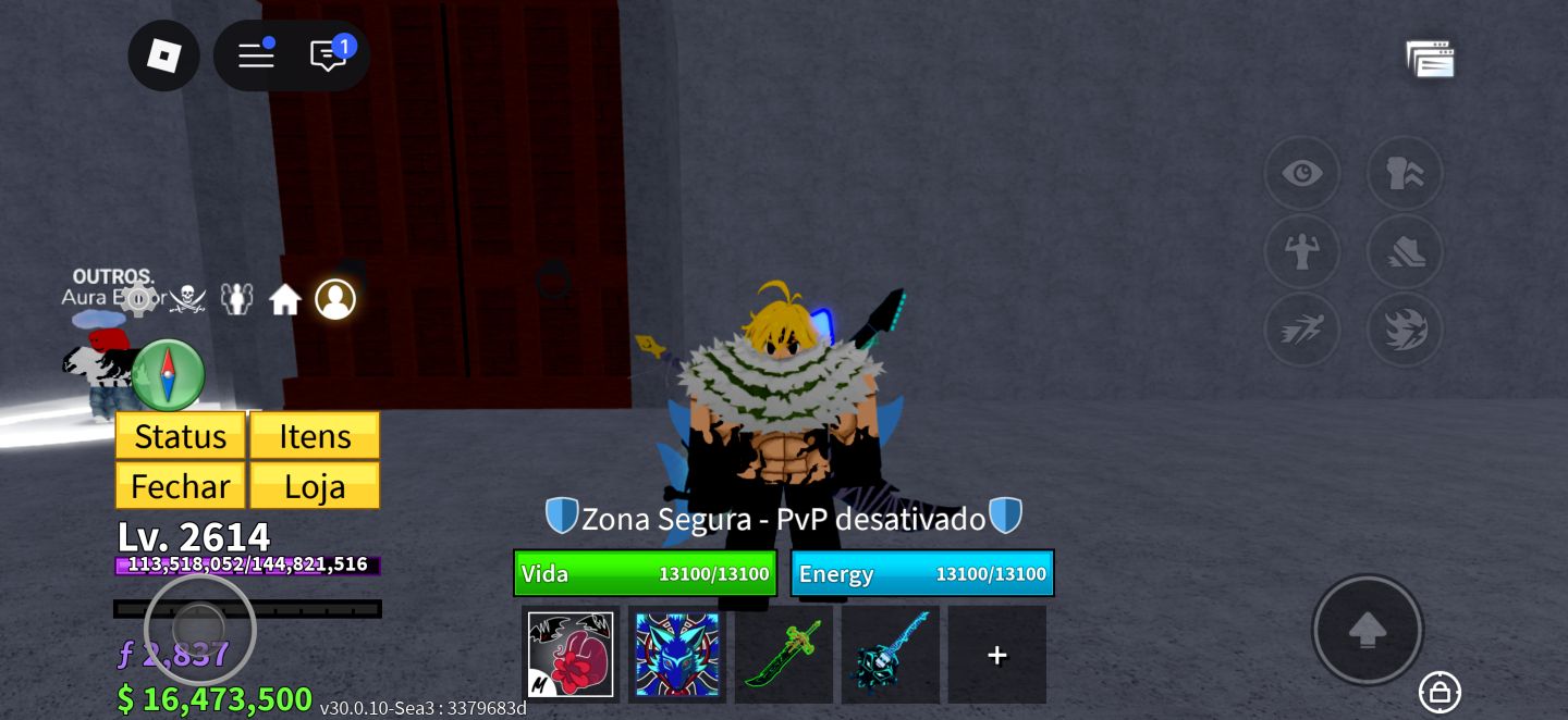 CONTA ROBLOX RARA | BLOX FRUITS + GAMEPASSES +15K ROBUX GASTOS