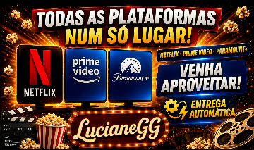 NETFLIX+PRIME VÍDEO+PARAMOUNT [ENTEGA AUTOMÁTICA] MENOR PREÇO!!