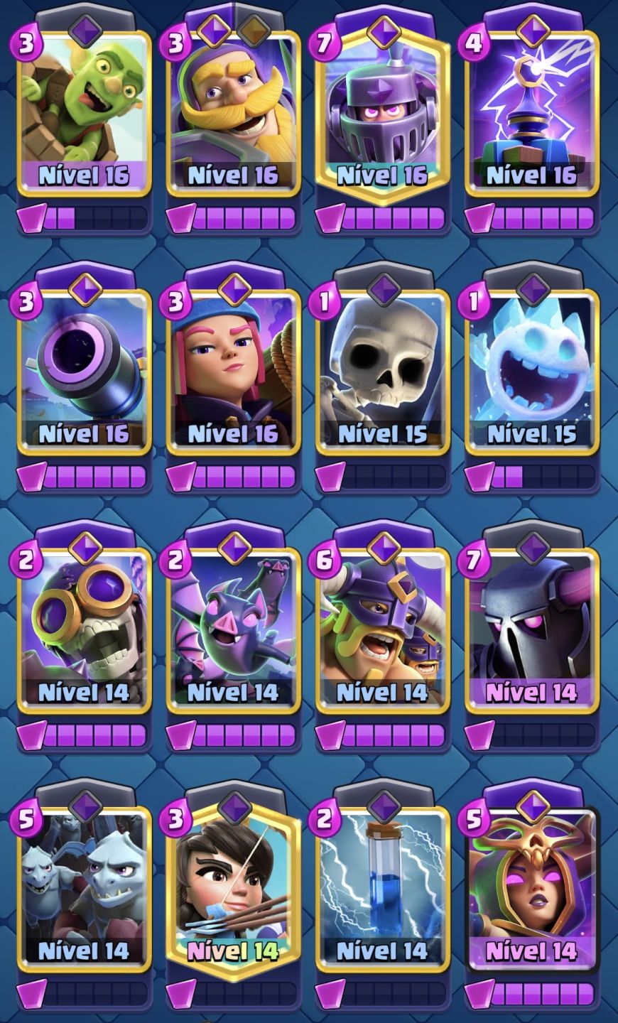 Conta Clash Royale Conta antiga mais 10 anos, varias skins e cartas