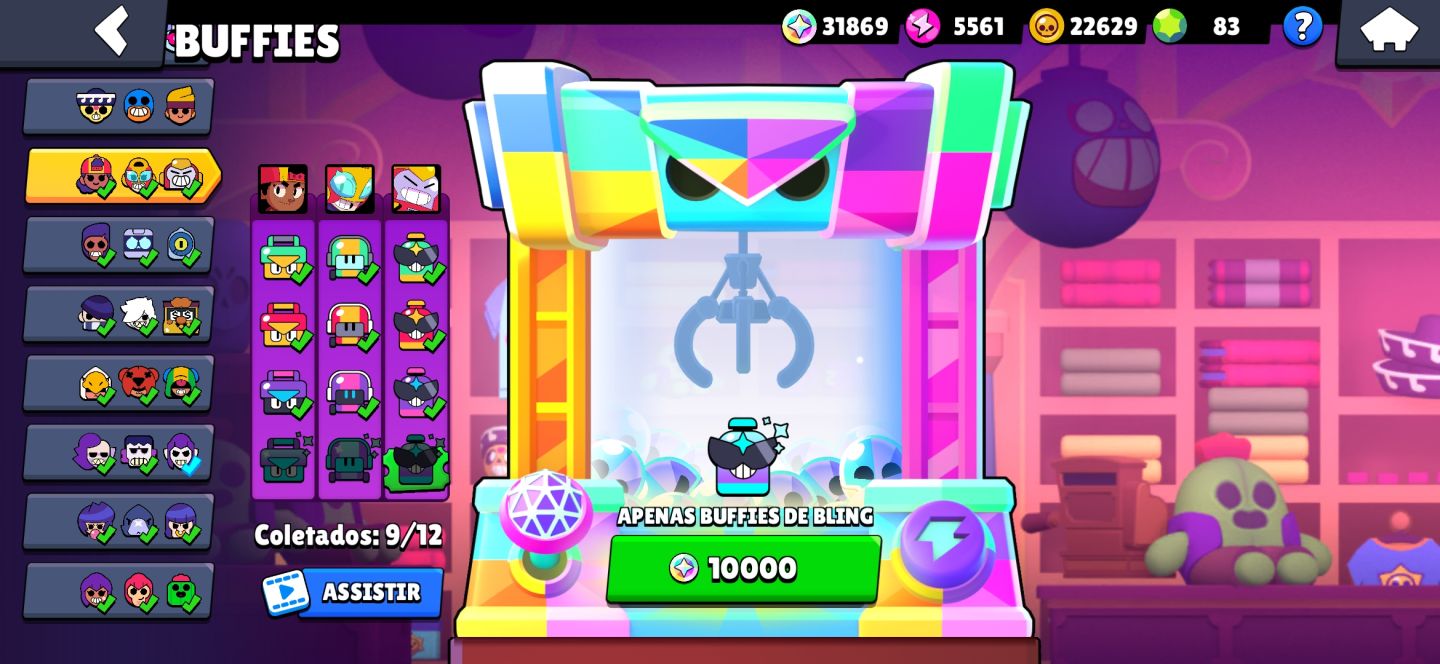 CONTA BRAWL STARS FULL + DE 95 BRAWLERS PODE 11 E BUFFIES