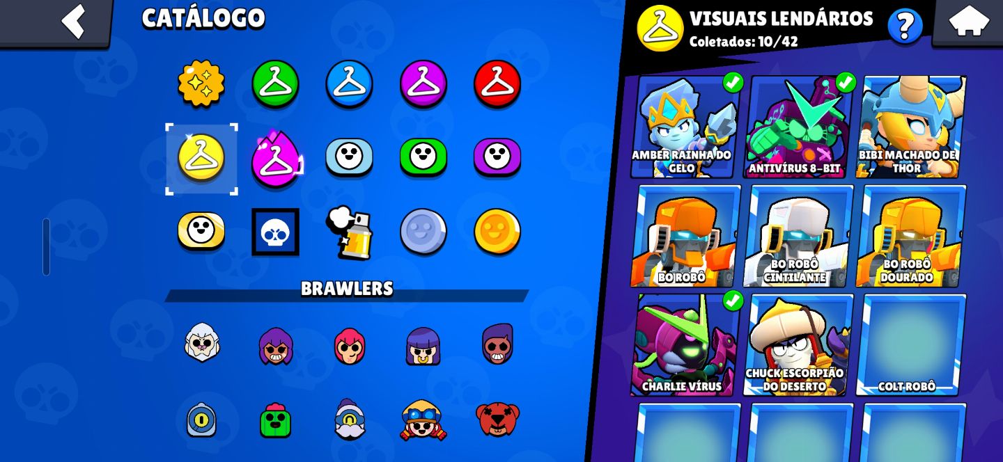 Conta Brawl Stars 84.492 Troféus + 300 Gemas + 63k Ouro + 4.500 Bling