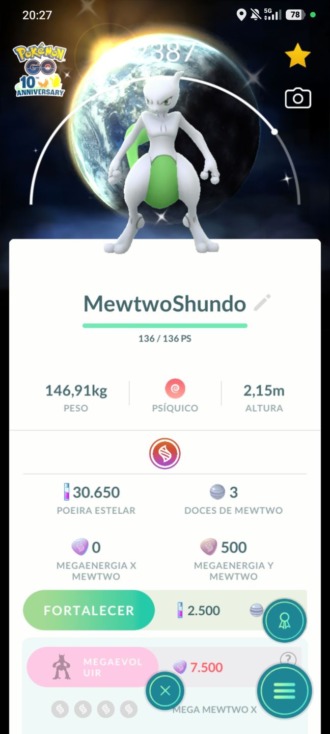 MewTwo Shundo Com Fundo Especial Aniversário 10Anos