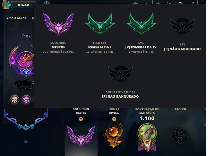 Full acesso - LVL 860 - 284 skins - Mestre peak 539 - atual meste 308 pdl