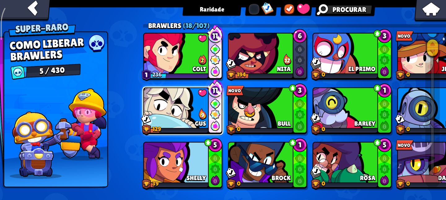 COMTA BÁSICA PRA COMEÇA A JOGAR BRAWL STAR.