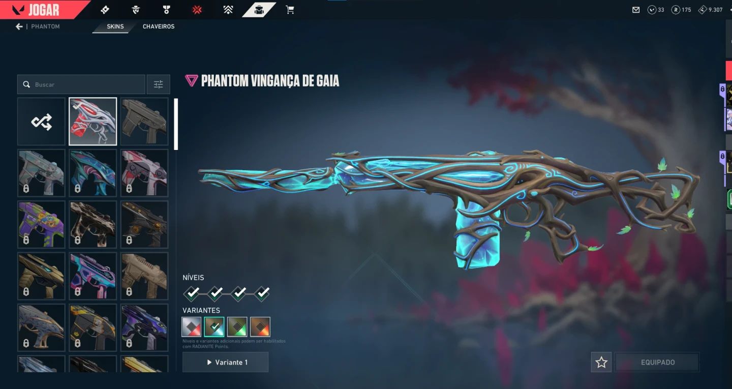 CONTA VALORANT COM SKIN DE FACA, VANDA, PHANTOM, SHERIFF E GHOST