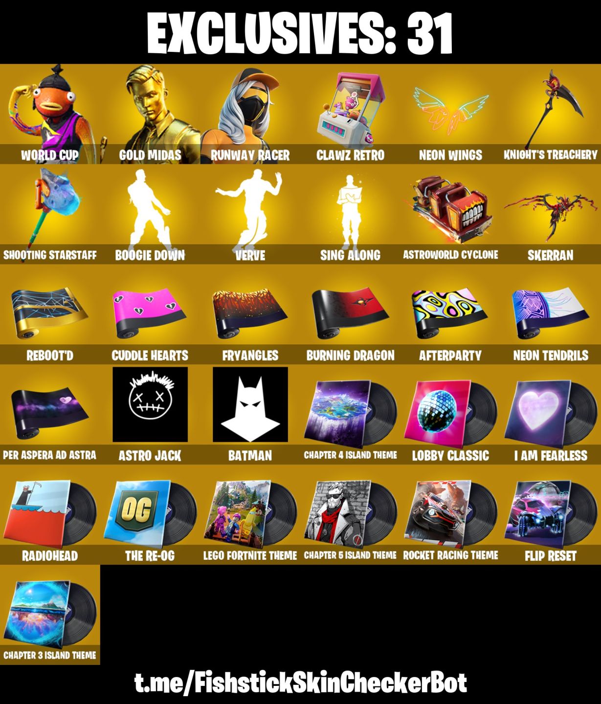 Conta Fortnite com WORLD CUP | Gold Midas | Peter Griffin | Gear e 48 Skins