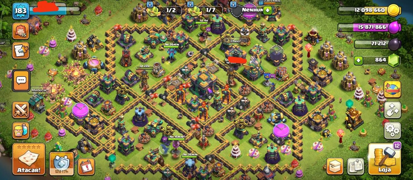 Conta Clash Of Clans Cv14 Bem Upada