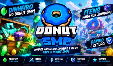 MINECRAFT - DONUTSMP - DINHEIRO E ITENS - ENTREGA RAPIDA - O MAIS BARATO