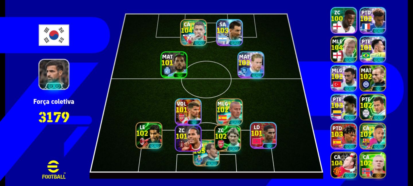 Conta eFootball com cassilas,Suárez, Thiago Alcântara e etc, com 3178+ de força!