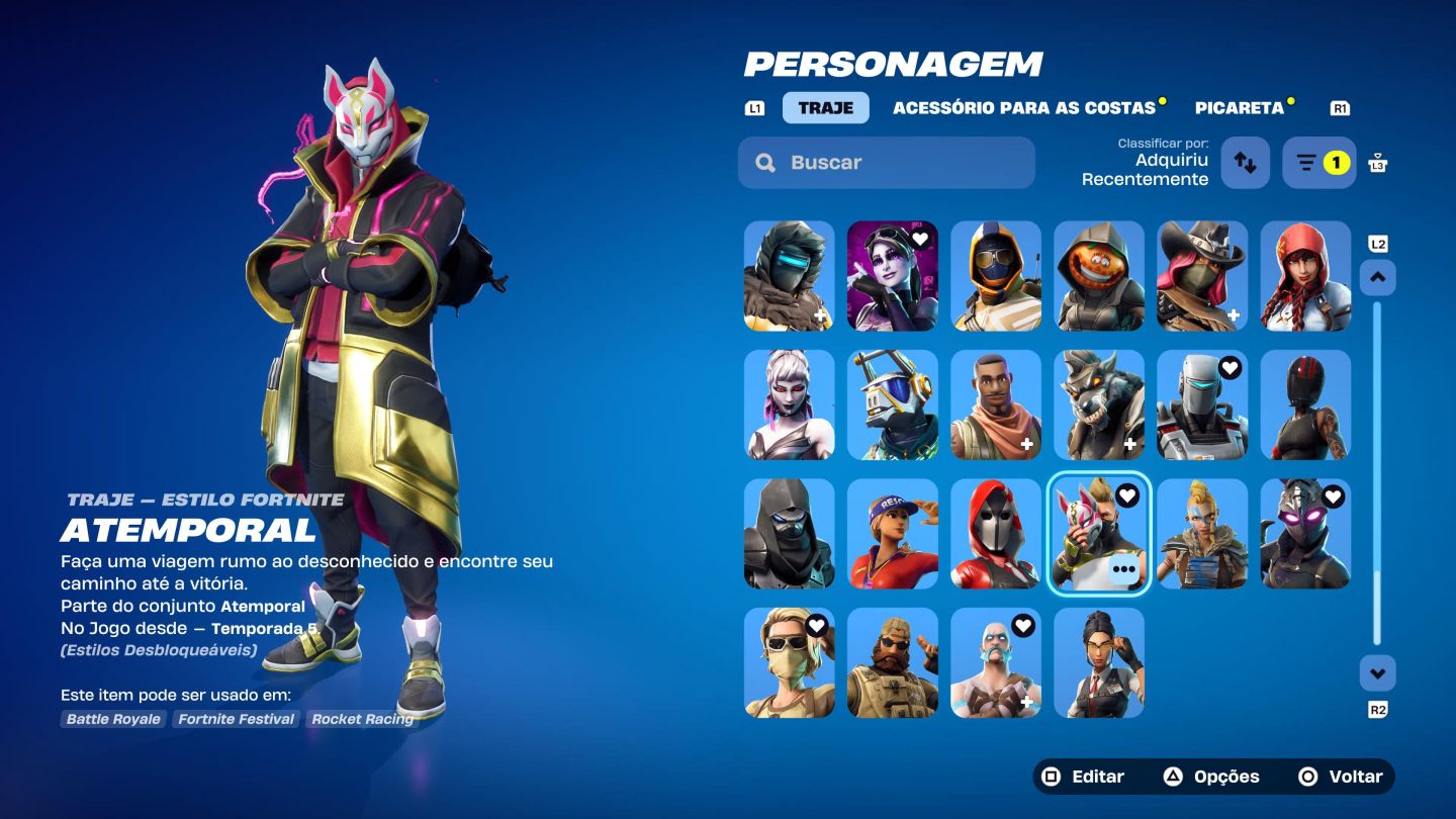 Conta fortnite com passes e skins raras, banner etc