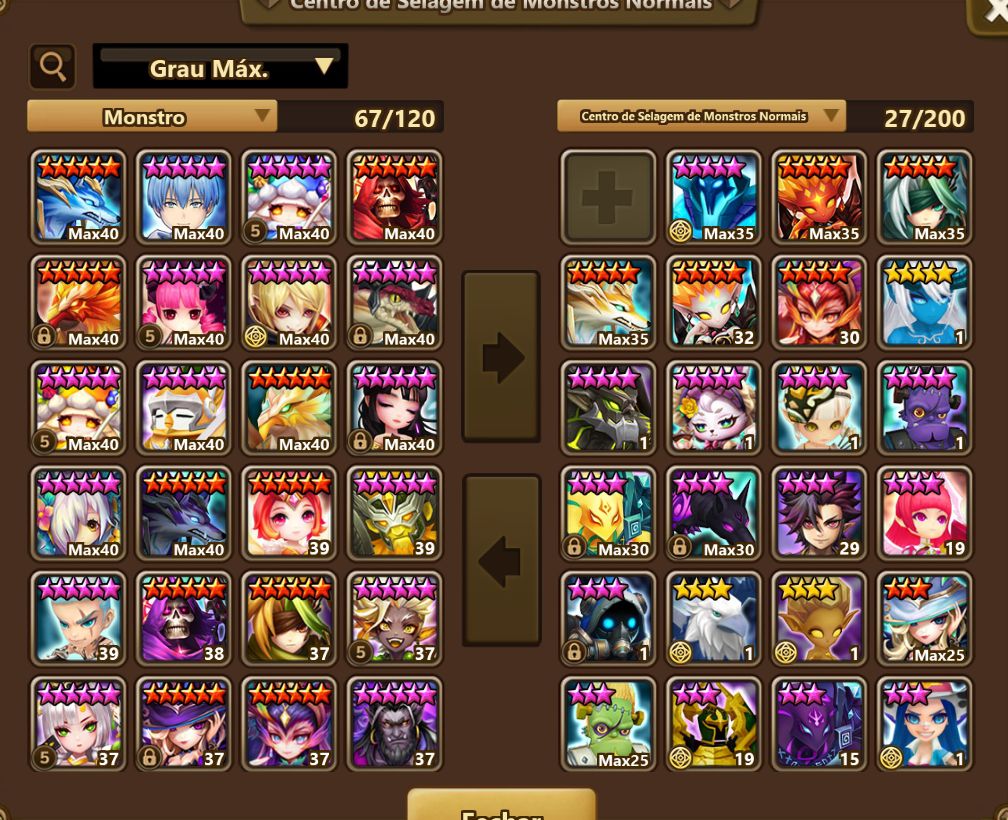Summoners war conta - Kiki + 10 nat5 + Mega summonada com mais de 30 Lendários