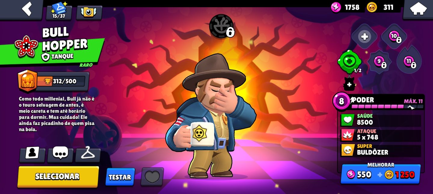 CONTA BRAWL STARS RARA