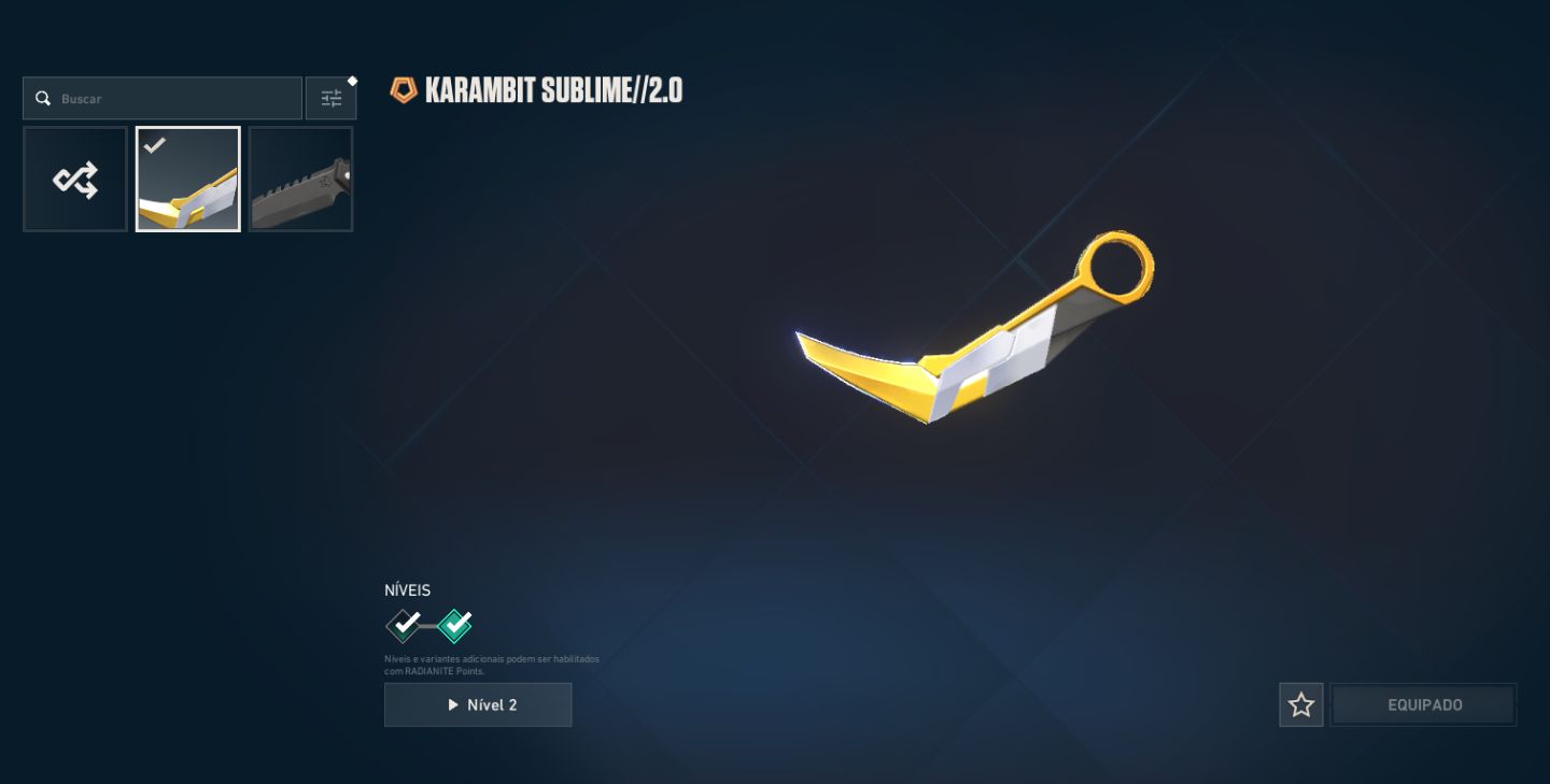 Conta Valorant com Skins - LVL 109 - KARAMBIT SUBLIME