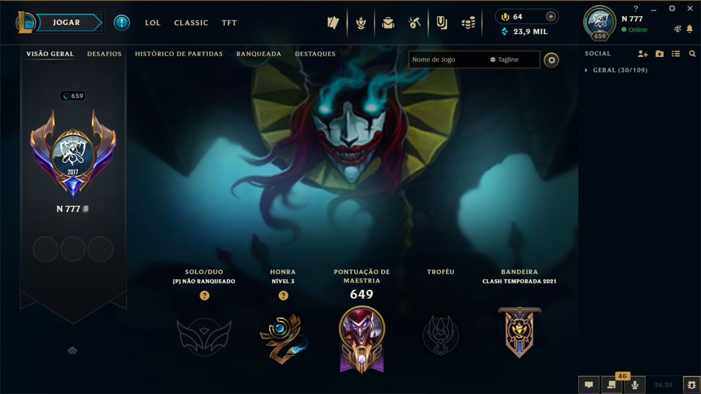 Conta de LOL e Valorant ( A NEGOCIAR)