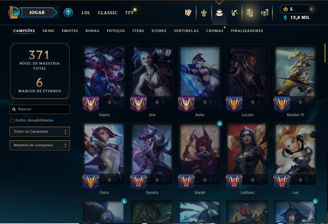 Conta LoL várias skins de adc/ Lux Elementalista / Prata 2 menos de 10 Partidas