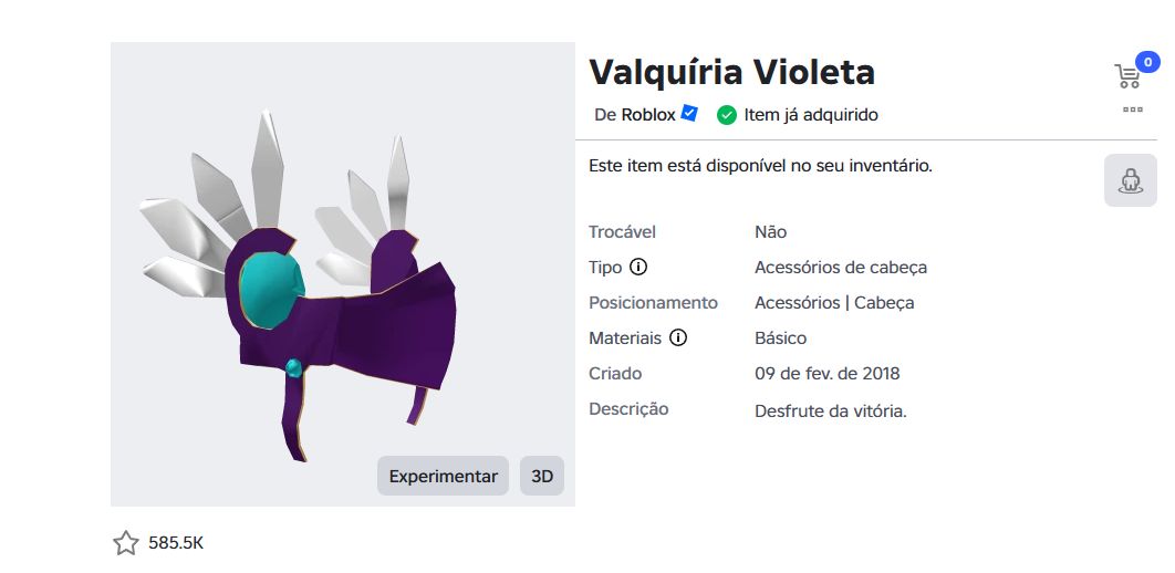 CONTA ROBLOX VALKIRIA ROXA (50k ROBUX) - OGE (PURPLE VALK)