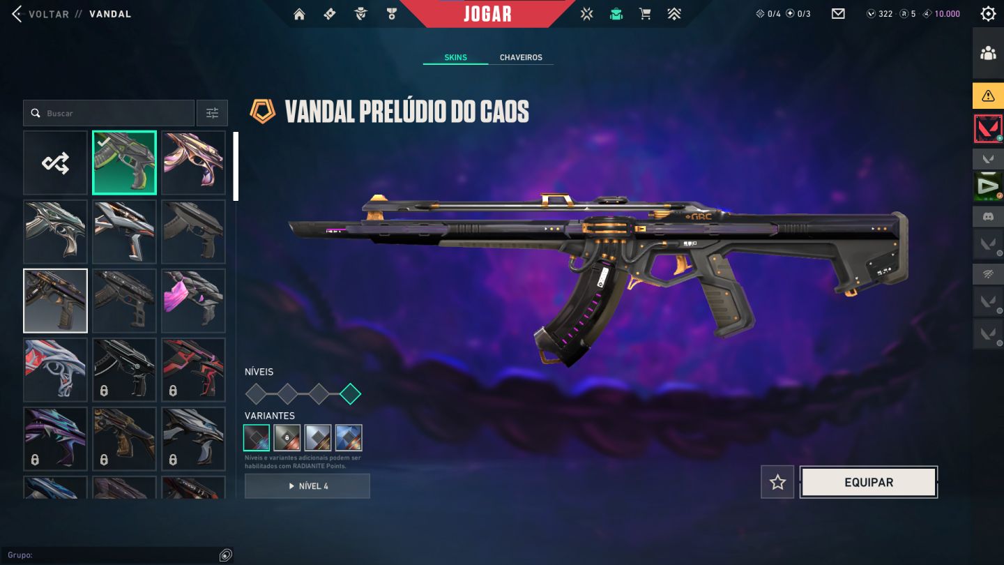 CONTA VALORANT | 12 SKINS MELHORES SKINS | RGX + KARAMBIT SUBLIME + XENOCAÇADORA