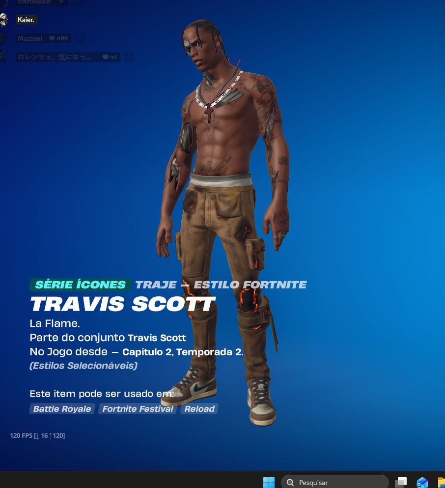 CONTA FORTNITE OG RARA TRAVIS SCOTT + PICARETA EXCLUSIVA + IKONIK + STW