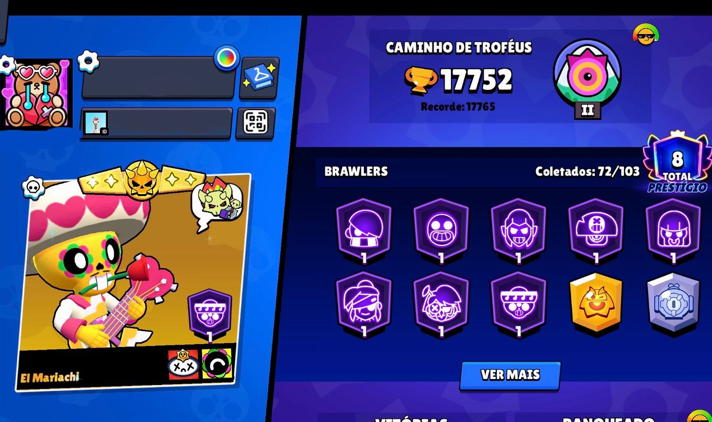 CONTA BRAWL STARS COM MUITOS BRAWLERS, SKINS, GEMAS, MOEDAS E BLINGS