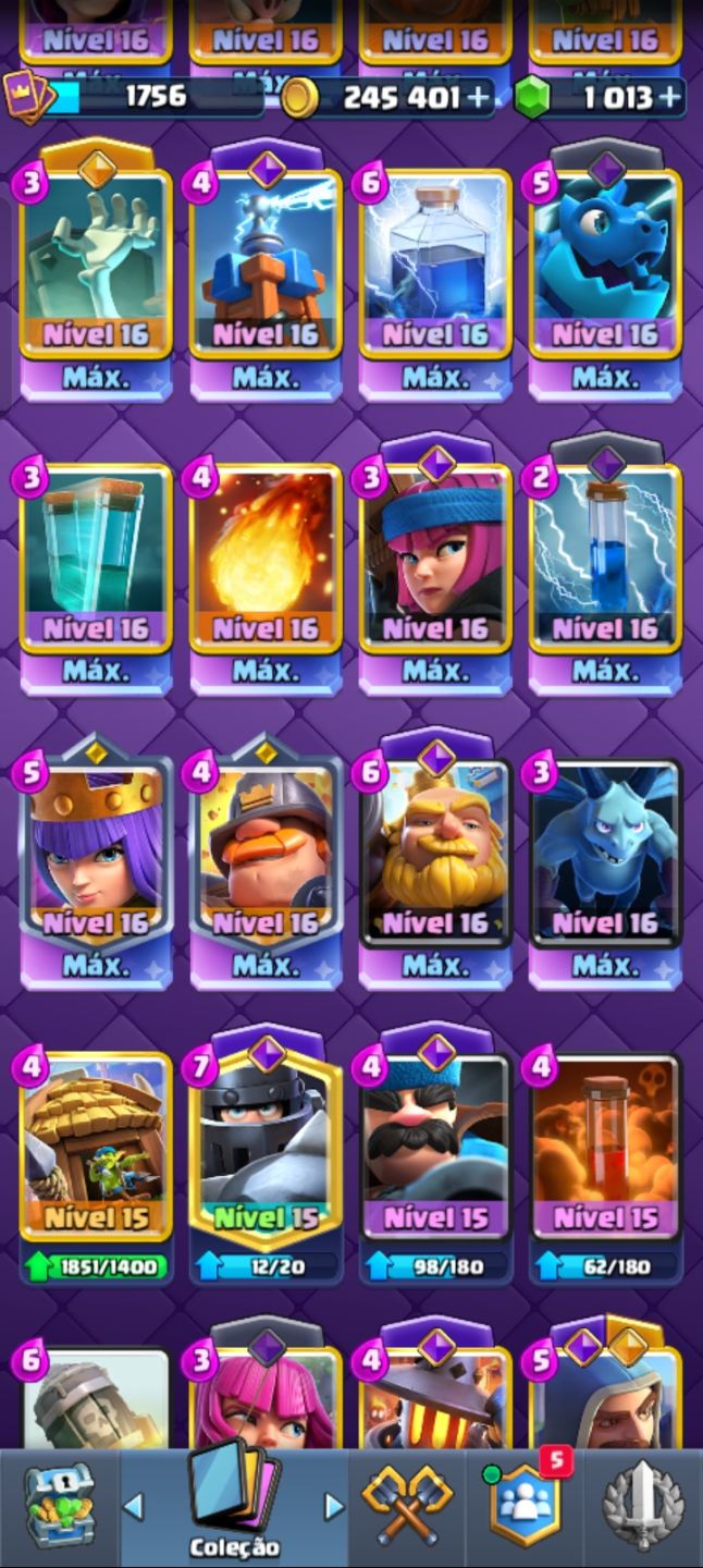 14000 troféus COMPLETA LVL 16 | 19 EVOLUÇÕES | MAIOR CAMPEÃO | INSÍGNIA 10 ANOS