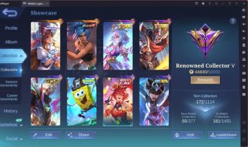 CONTA MOBILE LEGENDS COM 172 SKINS [SMURF] RENOMADA, LEIA DESCRIÇÃO