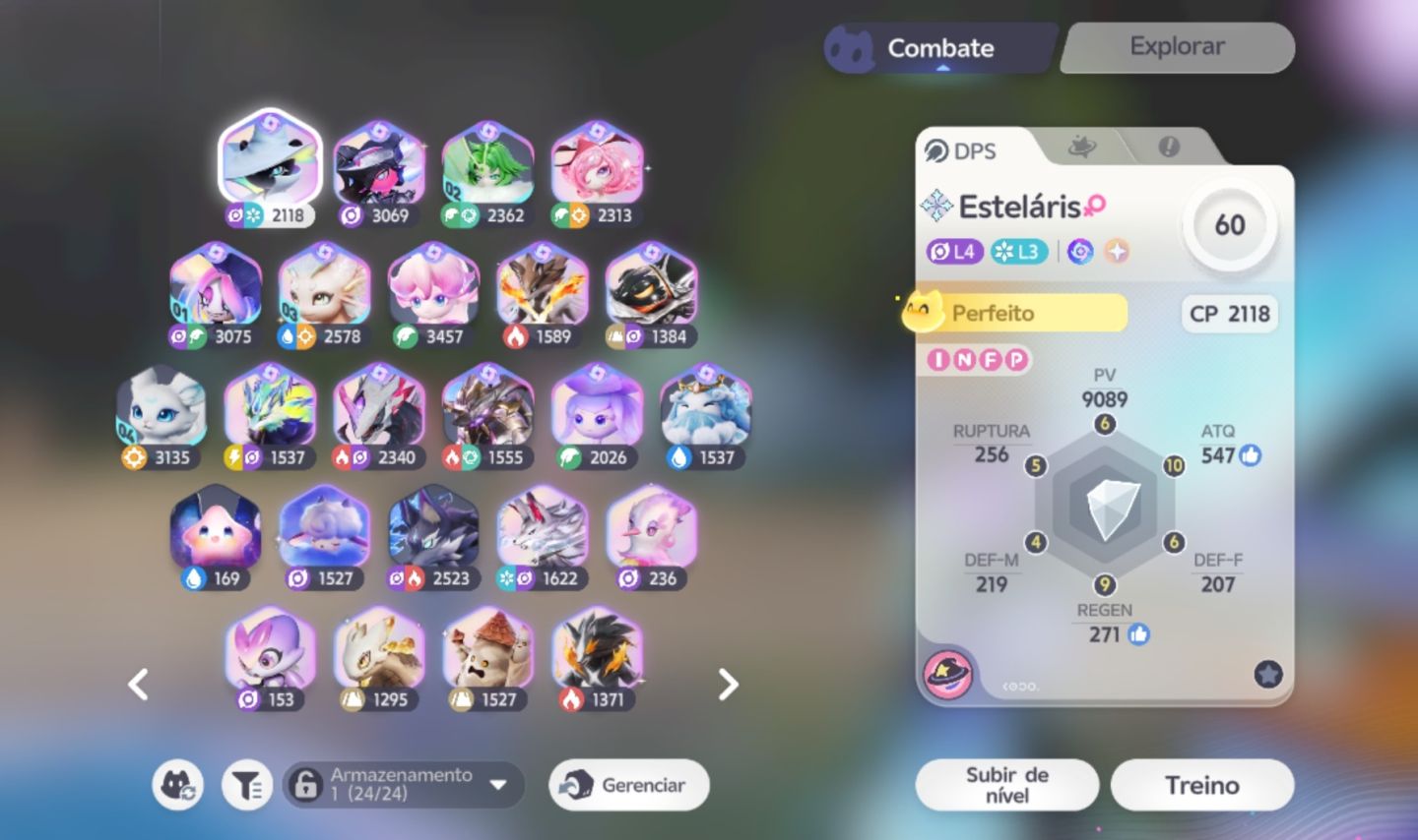 Aniimo lvl 58 conta top 14 Prismanas perfeitos orb Prismanas disponível