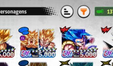 Continha com os 2 ultras do aniversário 14 e Gohan e Trunks Lr 5 e vegeto 5