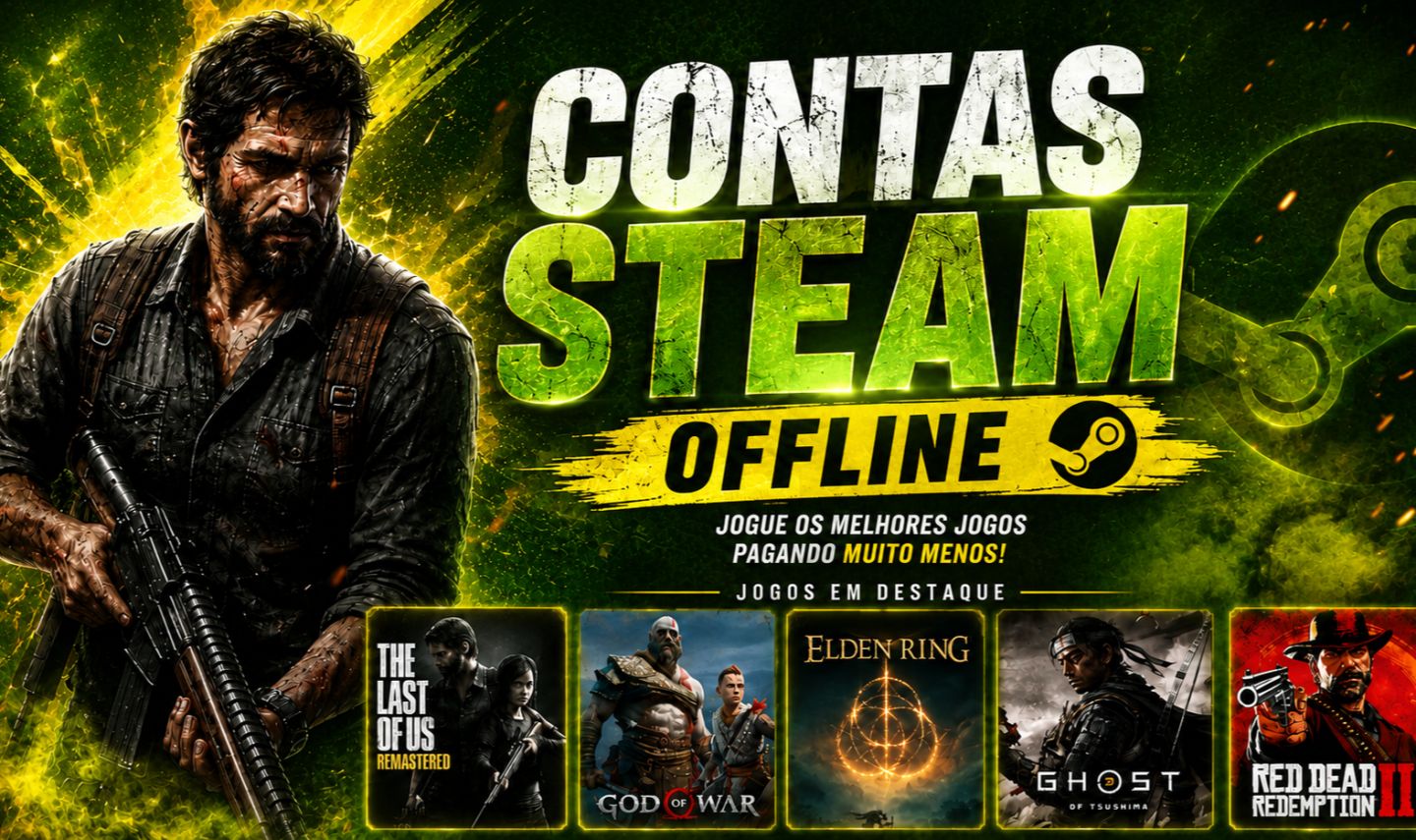 Contas steam off (promoção imperdível ) compre 1 leve 2 ENTREGA AUTOMATICA