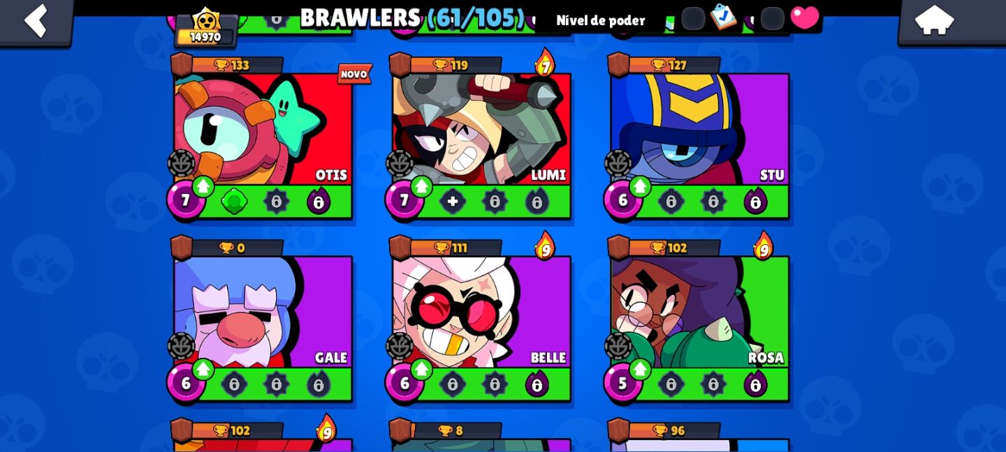 CONTA BRAWL STARS, 15K TROFÉUS, 61 BRAWLERS, 101 SKINS, DONO ÚNICO.
