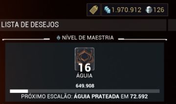 Conta warframe maestria 16, varias armas e warframes antigos