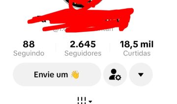 Conta do tik Tok com 2645 seguidores