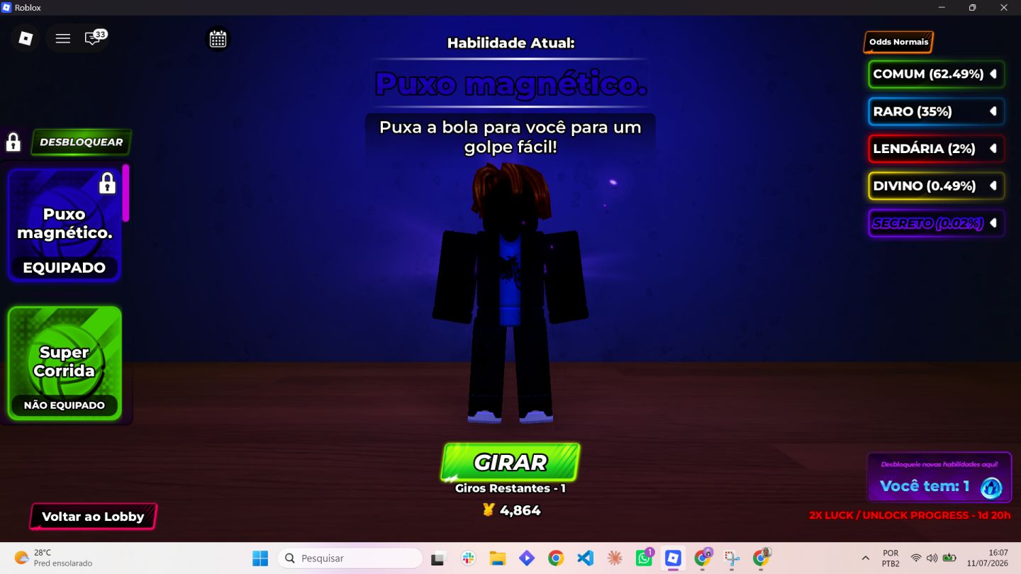 CONTA TOP VOLLEYBALL LEGENDS LVL 38 | TSH + KAZANA + SANJU + PUXO MAGNÉTICO