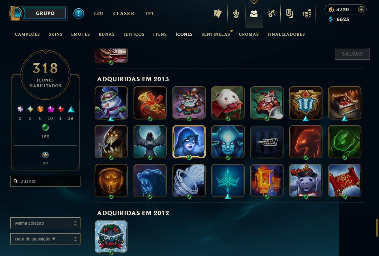 Lvl 135 | 284 skins | 3720 RP | bordas de skins, elise e morgana vitorisa e mais